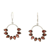 8.63 Ct Garnet 925 Sterling Silver Earrings