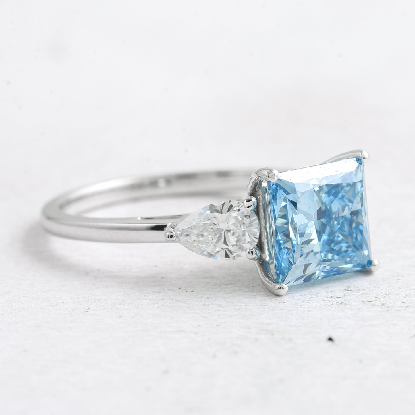 3.27 Ct Princess Lab Grown Diamond 14K Gold Ring