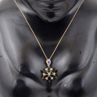 2.42 Ct Marquise Multi Tourmaline 14K Gold Pendant