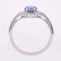 1.42 Ct Oval Mixed Cut Natural Sapphire 950 Platinum Ring