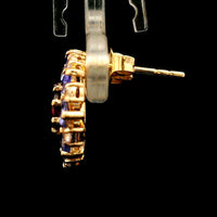 2.63 Ct Round Tourmaline 14K Gold Earrings