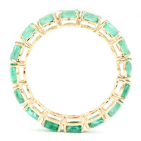 2.4 Carat Oval Mixed Cut Natural Beryl Emerald 14K Gold Ring