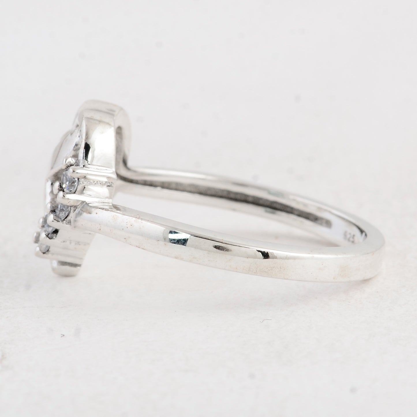 0.08 Ct Round Cubic Zirconia 925 Sterling Silver Ring