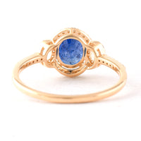 1.73 Ct Oval Mixed Cut Natural Sapphire 14K Gold Ring