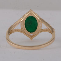 2.23 Ct Oval Emerald 9K Gold Ring