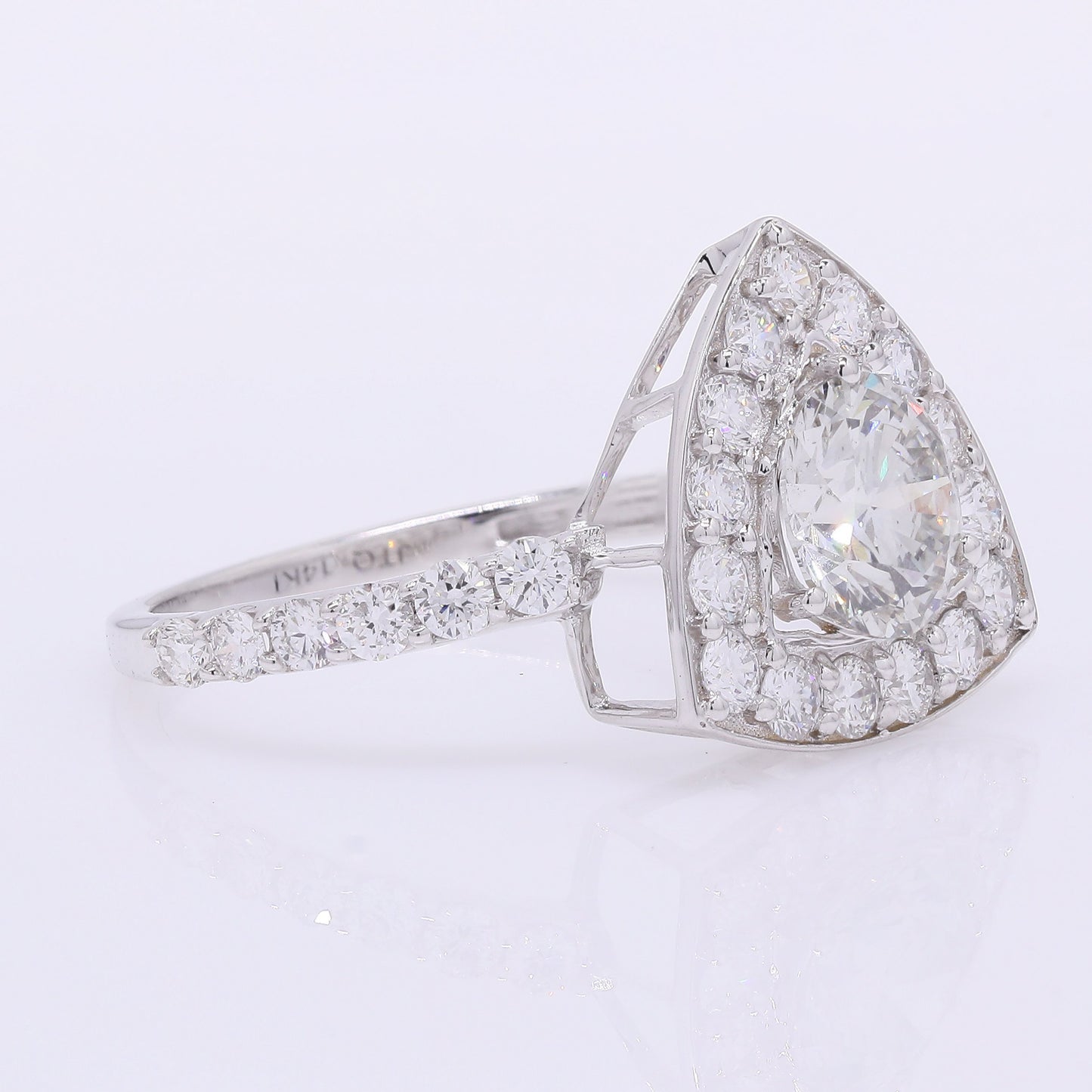 1.98 Carats Lab Grown Diamond 14K Gold Ring