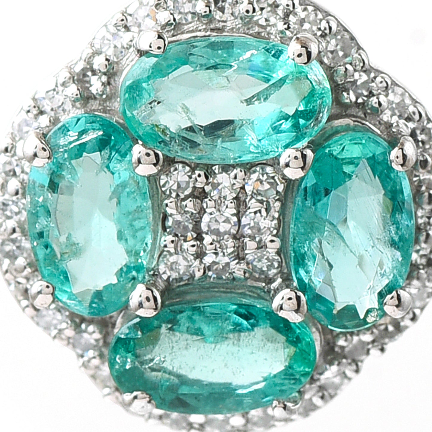 1.88 Ct Oval Mixed Cut Natural Emerald 950 Platinum Pendant