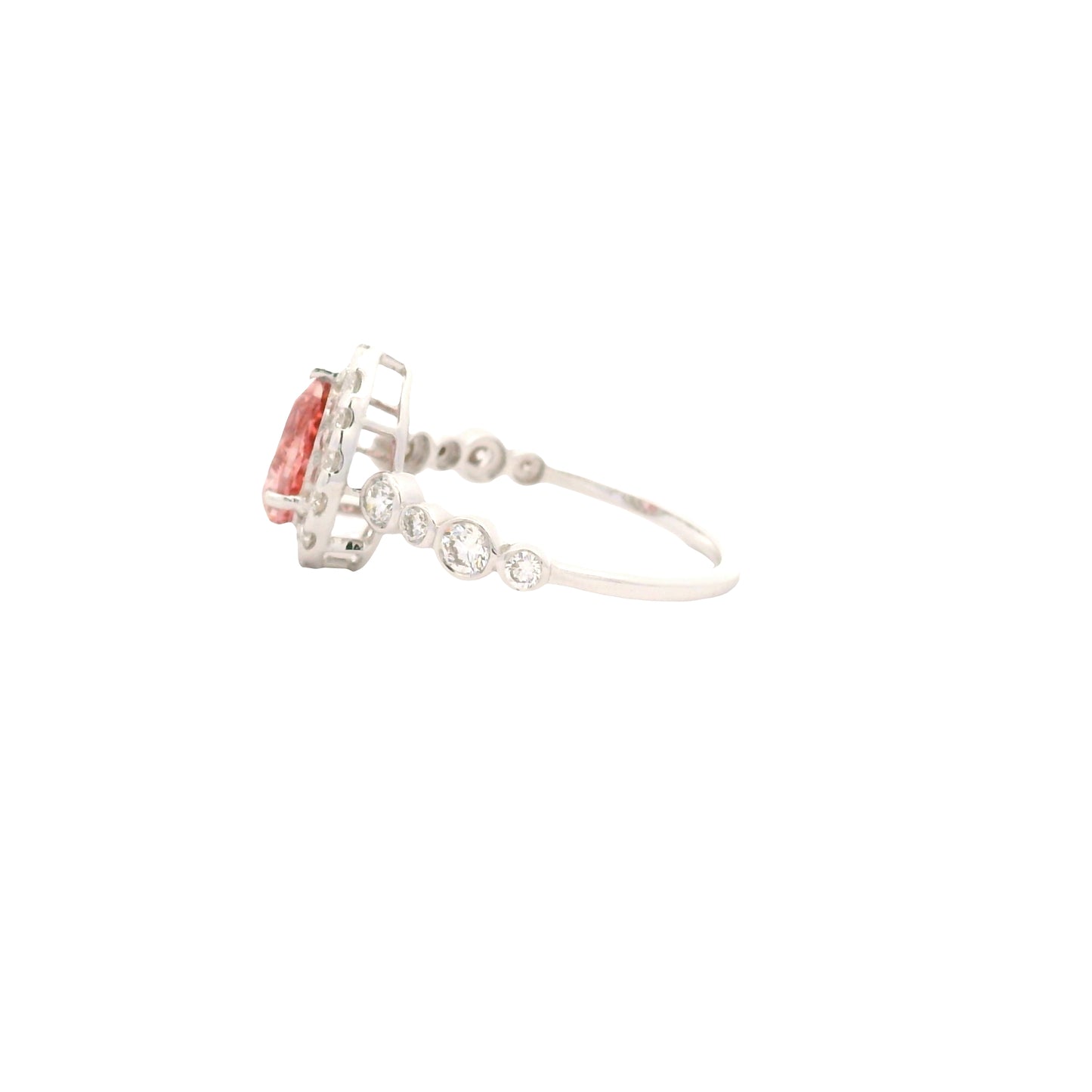 1.74 Carats Pink Lab Grown Diamond 14K Gold Ring