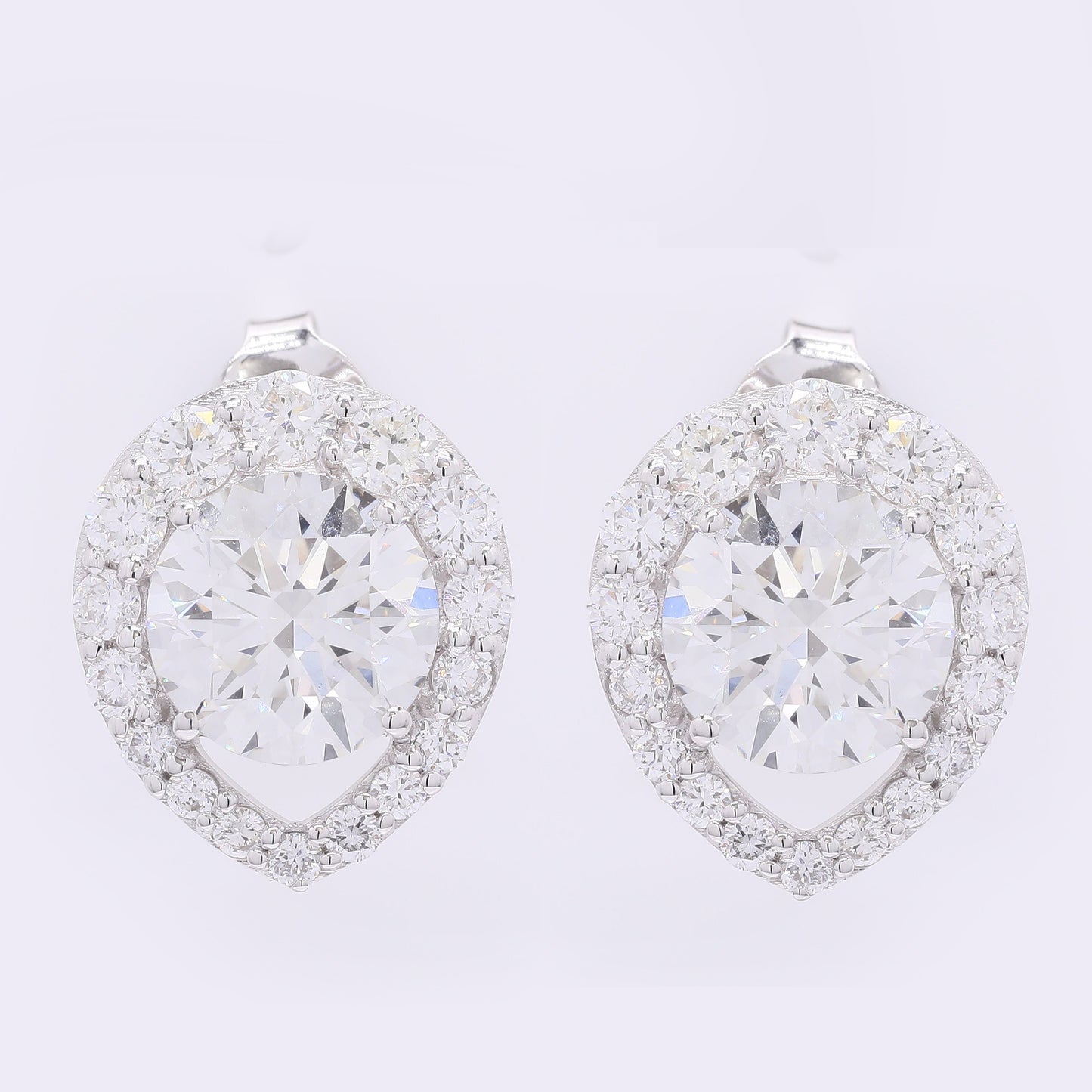 4.12 Carats Lab Grown Diamond 14K Gold Earrings