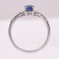1.27 Ct Oval Mixed Cut Natural Sapphire 950 Platinum Ring