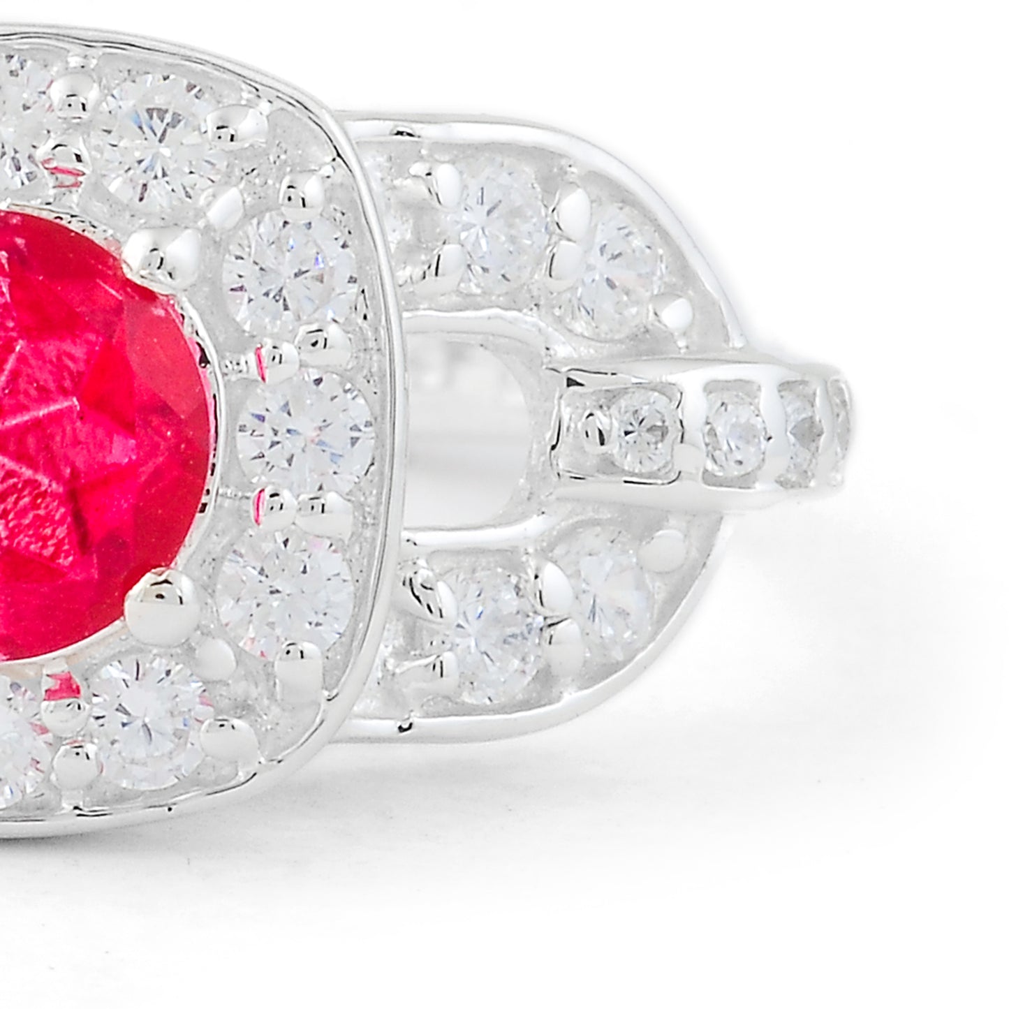 2.72 Ct Round Pink Topaz, Cubic Zirconia 925 Sterling Silver Ring