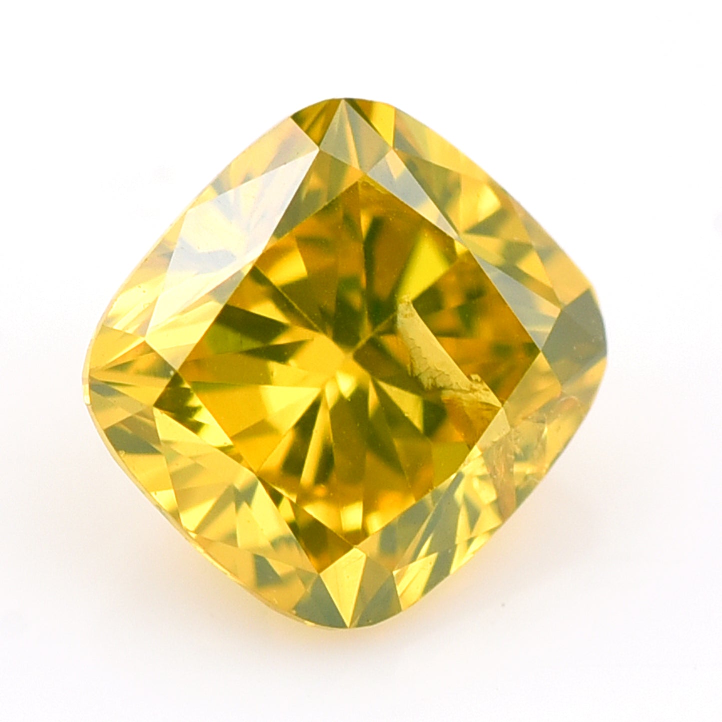0.34 Yellow Diamond Cushion Loose Diamond