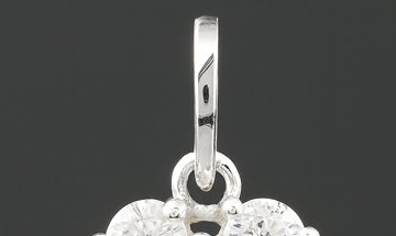 1.85 Ct Round Citrine, Cubic Zirconia 925 Sterling Silver Pendant