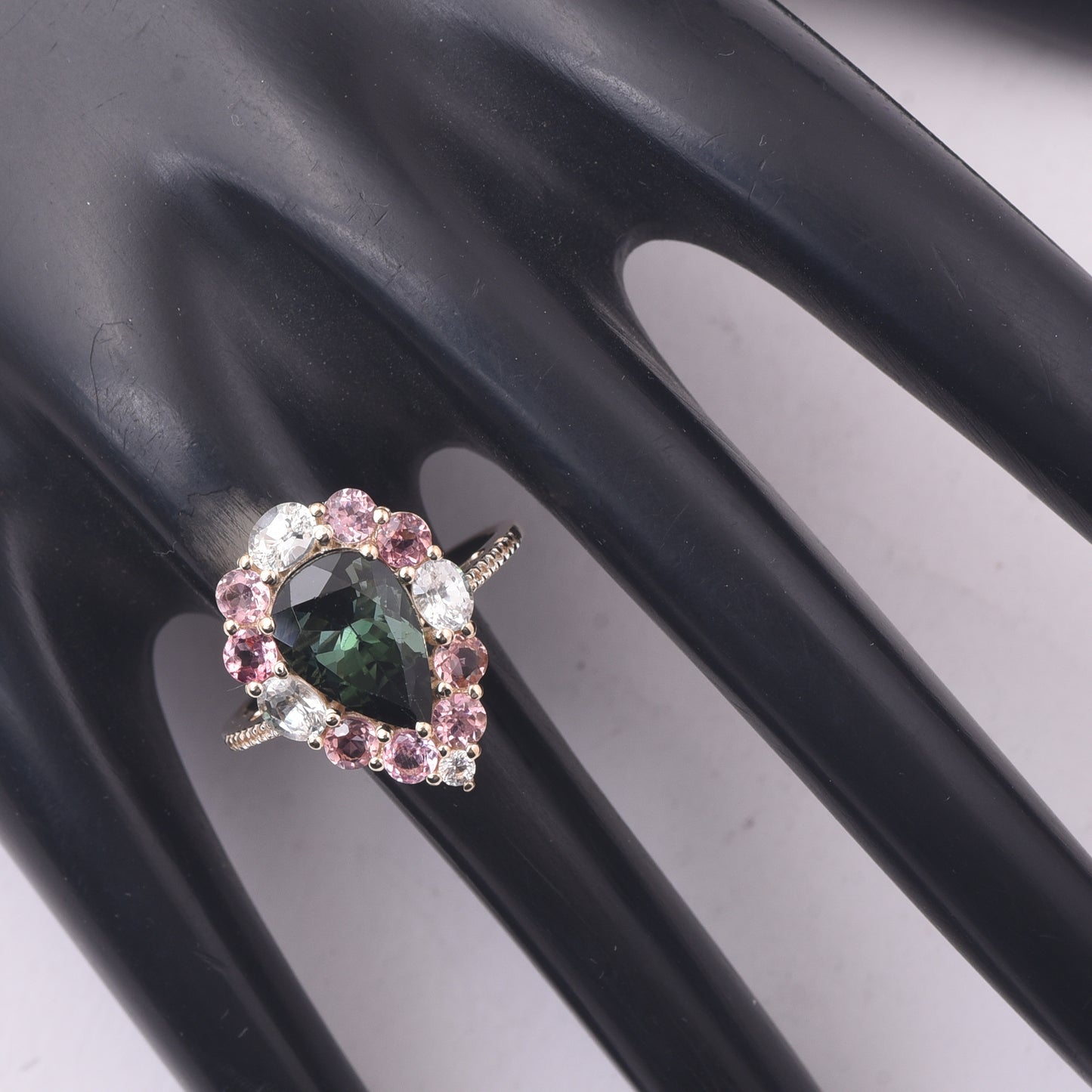 4.24 Ct Pear Tourmaline 9K Gold Ring