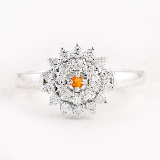 1.06 Ct Round Cubic Zirconia 925 Sterling Silver Ring