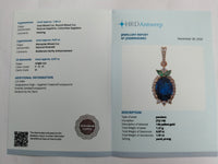 1.98 Ct Oval Mixed Cut Natural Sapphire 14K Gold Pendant