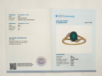 1.61 Ct Oval Natural Emerald 14K Gold Ring