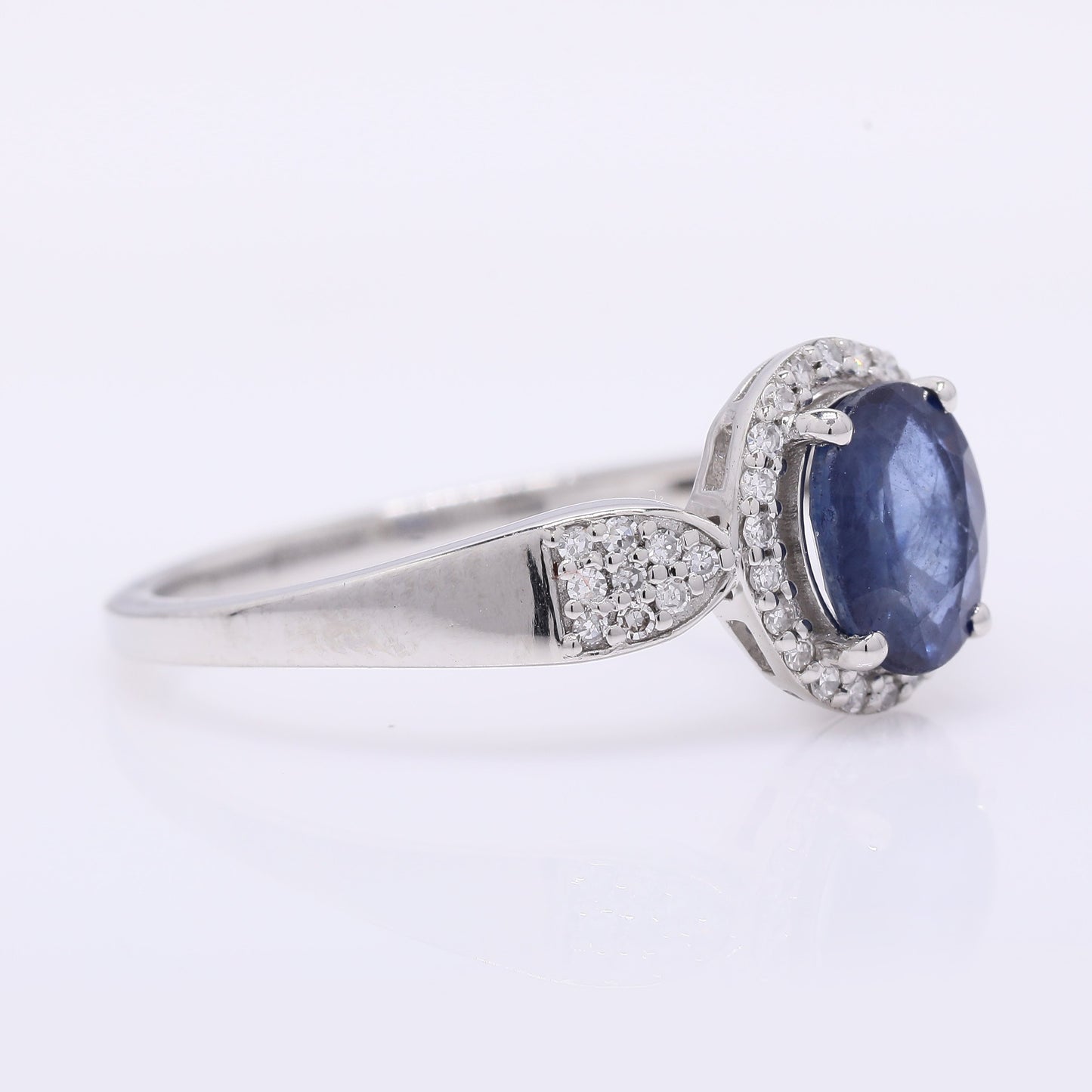 1.16 Ct Oval Mixed Cut Natural Sapphire 950 Platinum Ring