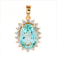4.82 Ct Oval Emerald 18K Gold Pendant