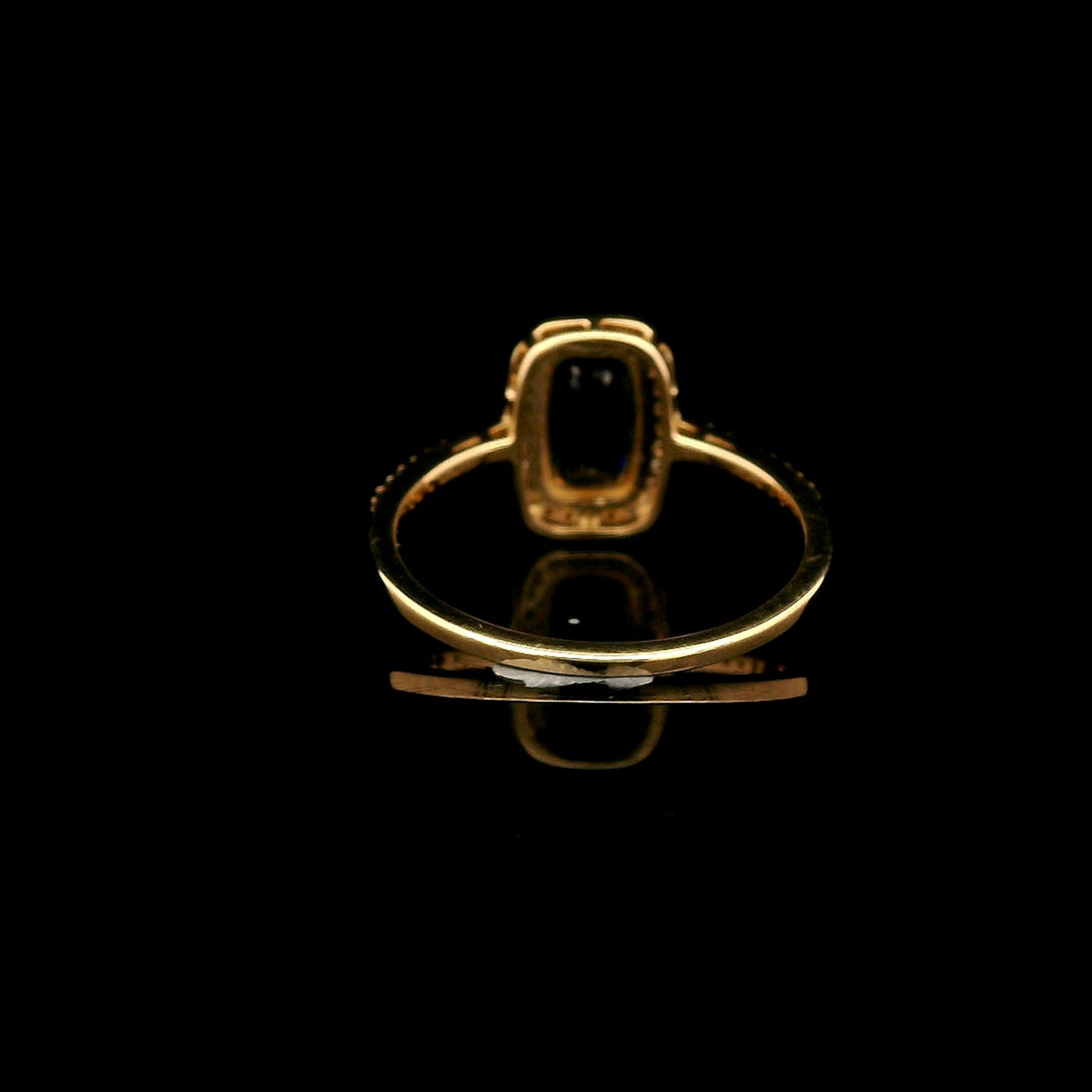 1.58 Ct Cushion Mixed Cut Natural Sapphire 14K Gold Ring
