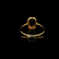 1.58 Ct Cushion Mixed Cut Natural Sapphire 14K Gold Ring