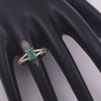 1.20 Ct Octagon Step Cut Natural Emerald 14K Gold Ring
