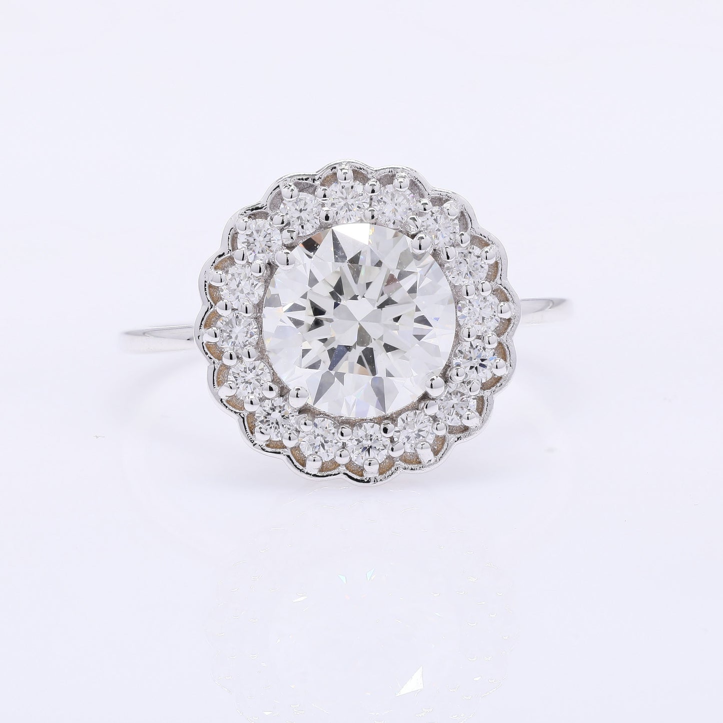 2.43 Carats Lab Grown Diamond 14K Gold Ring