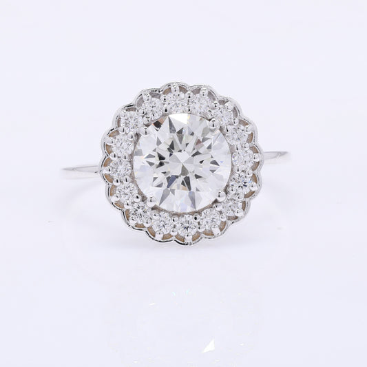 2.43 Carats Lab Grown Diamond 14K Gold Ring