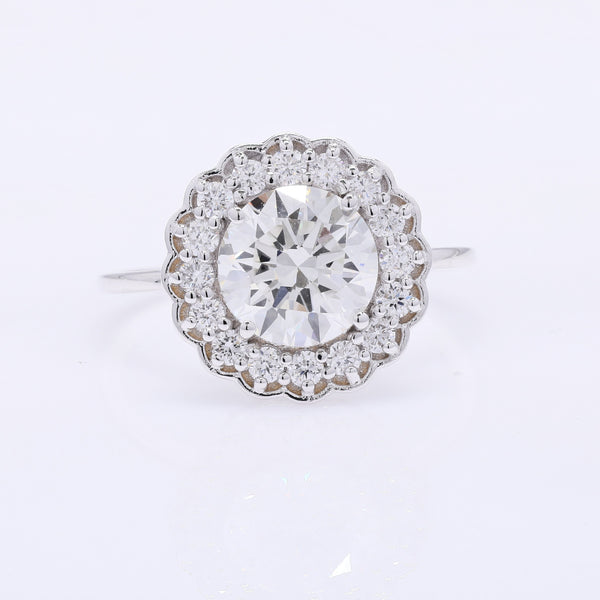 2.43 Carats Lab Grown Diamond 14K Gold Ring