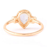 1.52 Ct Pear Mixed Cut Natural Pink Sapphire 14K Gold Ring