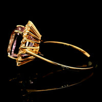 5.18 Ct Cushion Kunzite 14K Gold Ring