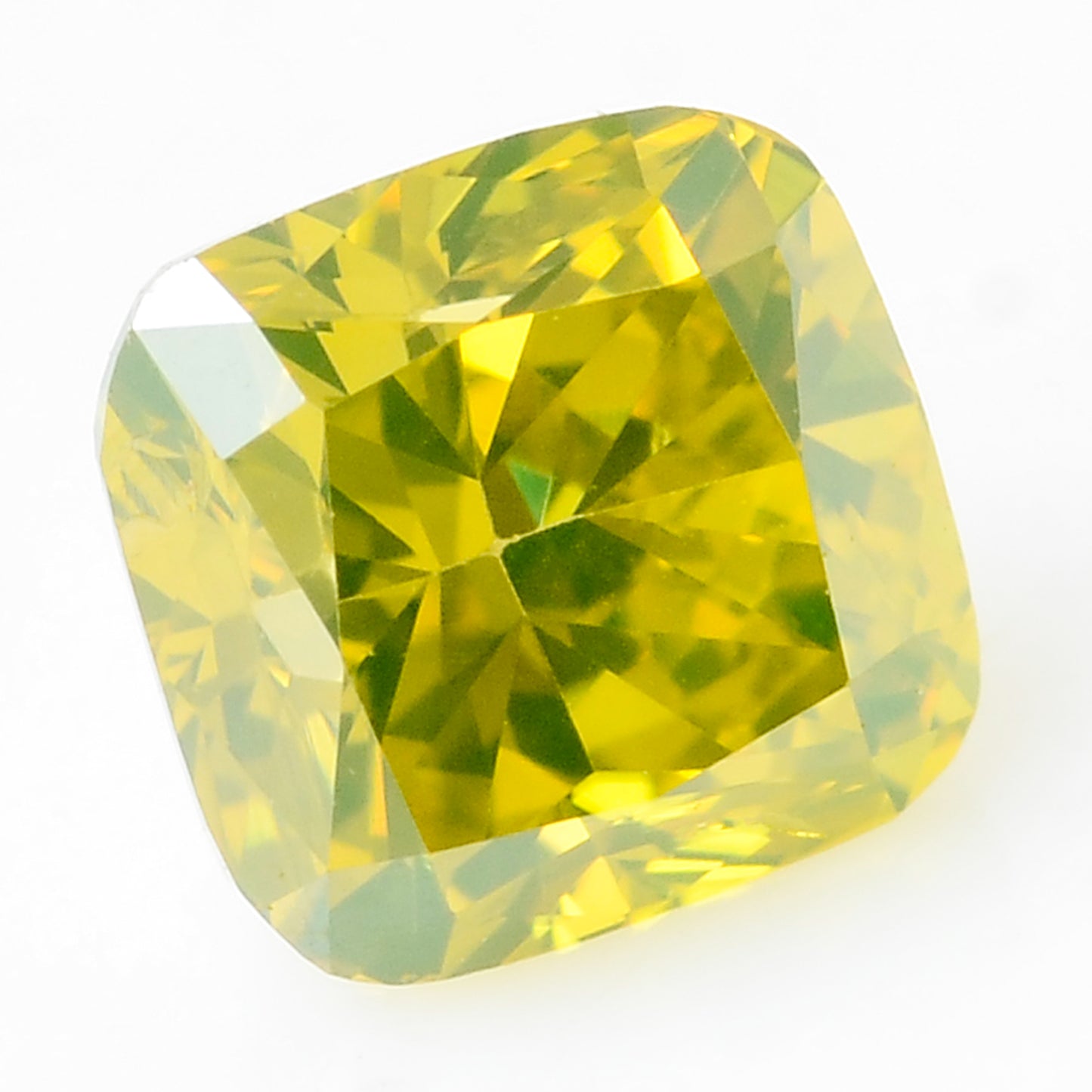 0.39 Carat Yellow Diamond Cushion Loose Gemstone