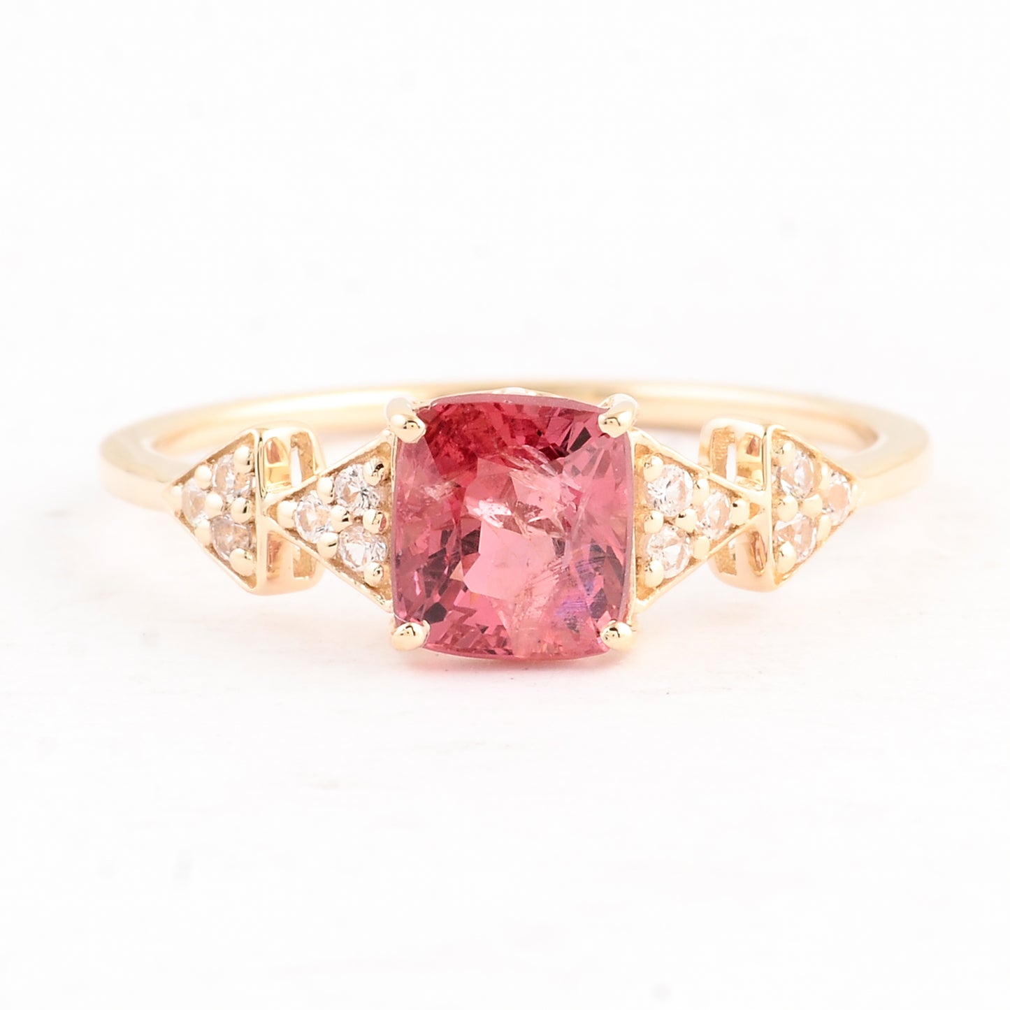 1.36 Ct Square Spinel 14K Gold Ring