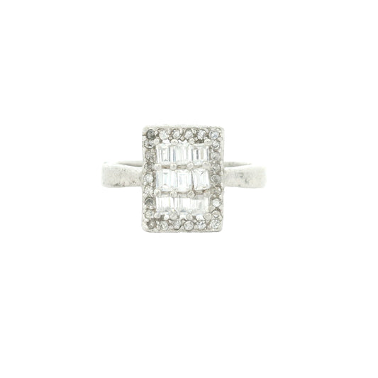 11.00 Ct Cubic Zirconia 925 Sterling Silver Ring