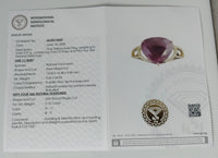 6.81 Ct Pear Mixed Cut Natural Corundum Ruby 14K Gold Ring