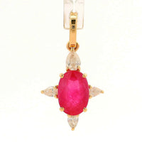 2.19 Ct Oval Ruby 14K Gold Pendant