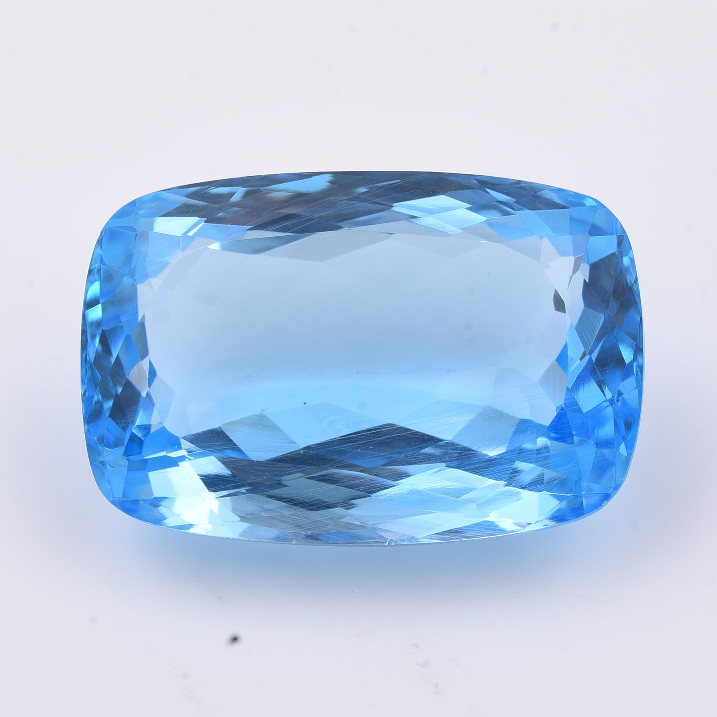44.56 Natural Topaz Blue Topaz Rectangular Cushion Mixed Cut Gemstone