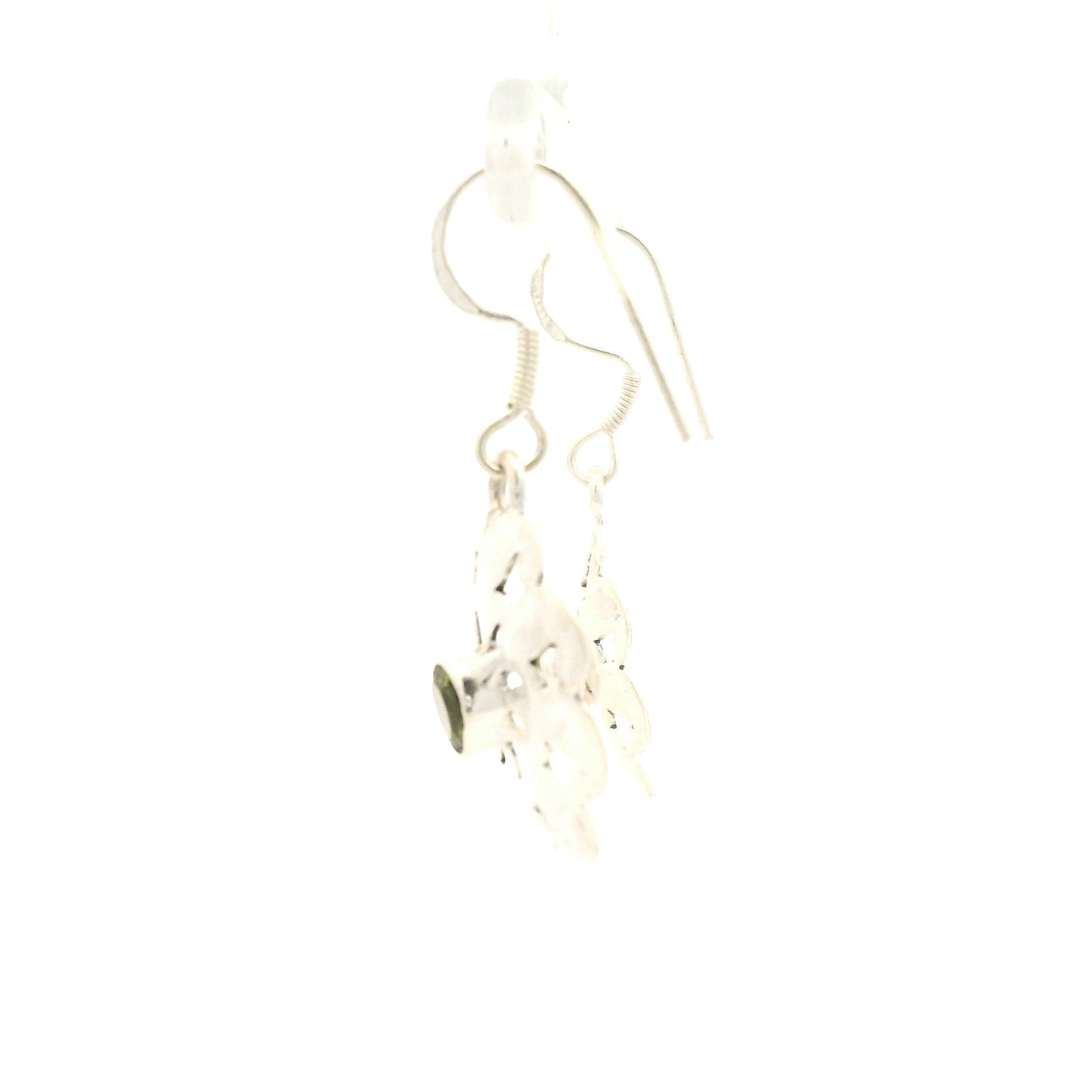 3.21 Ct Peridot 925 Sterling Silver Earrings