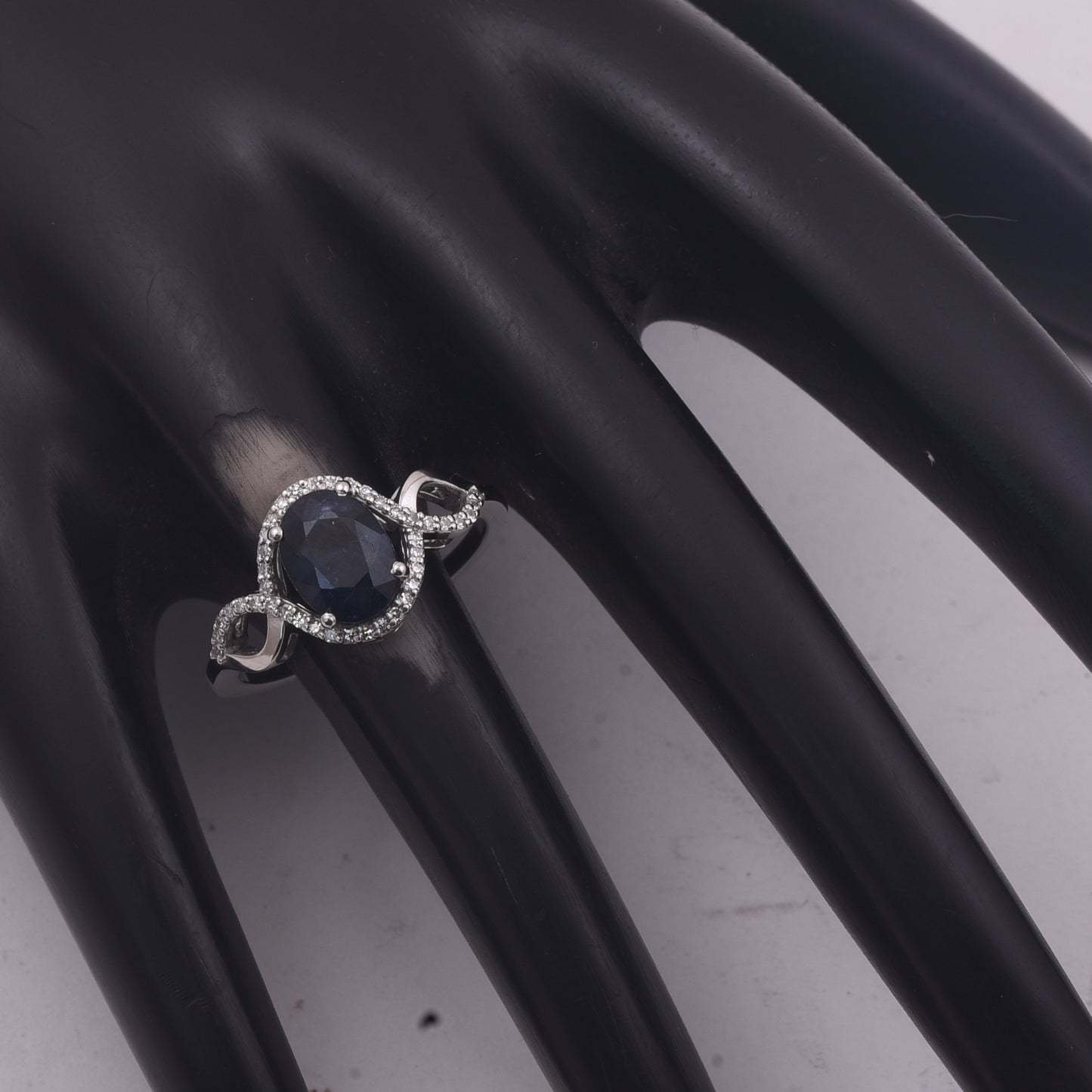 2.15 Ct Oval Mixed Cut Natural Sapphire 950 Platinum Ring