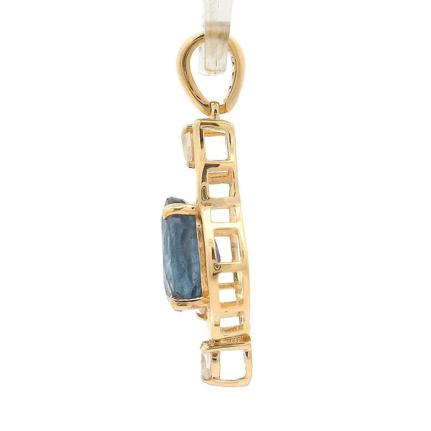 1.81 Ct Oval Sapphire 14K Gold Pendant