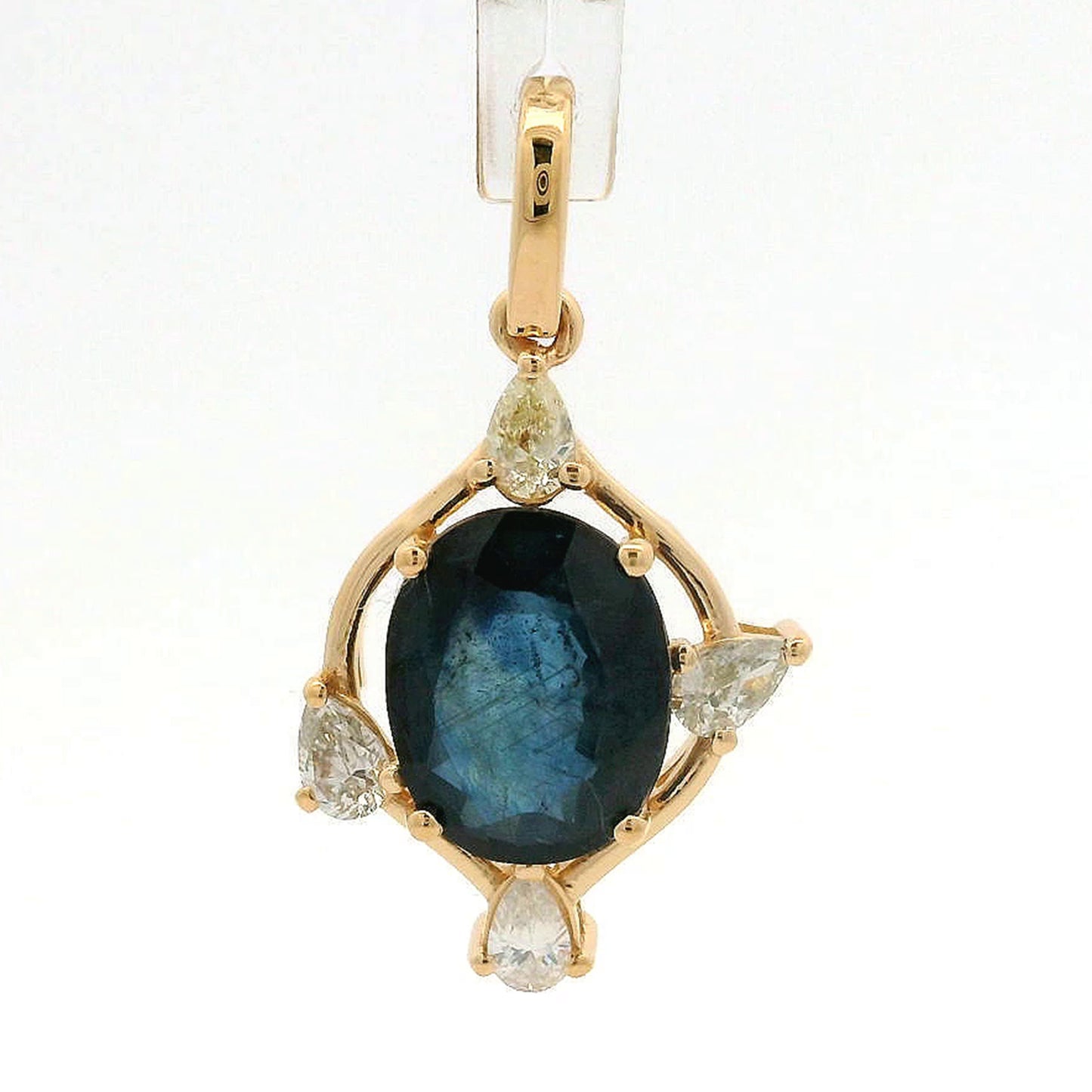 2.68 Ct Oval Sapphire 14K Gold Pendant