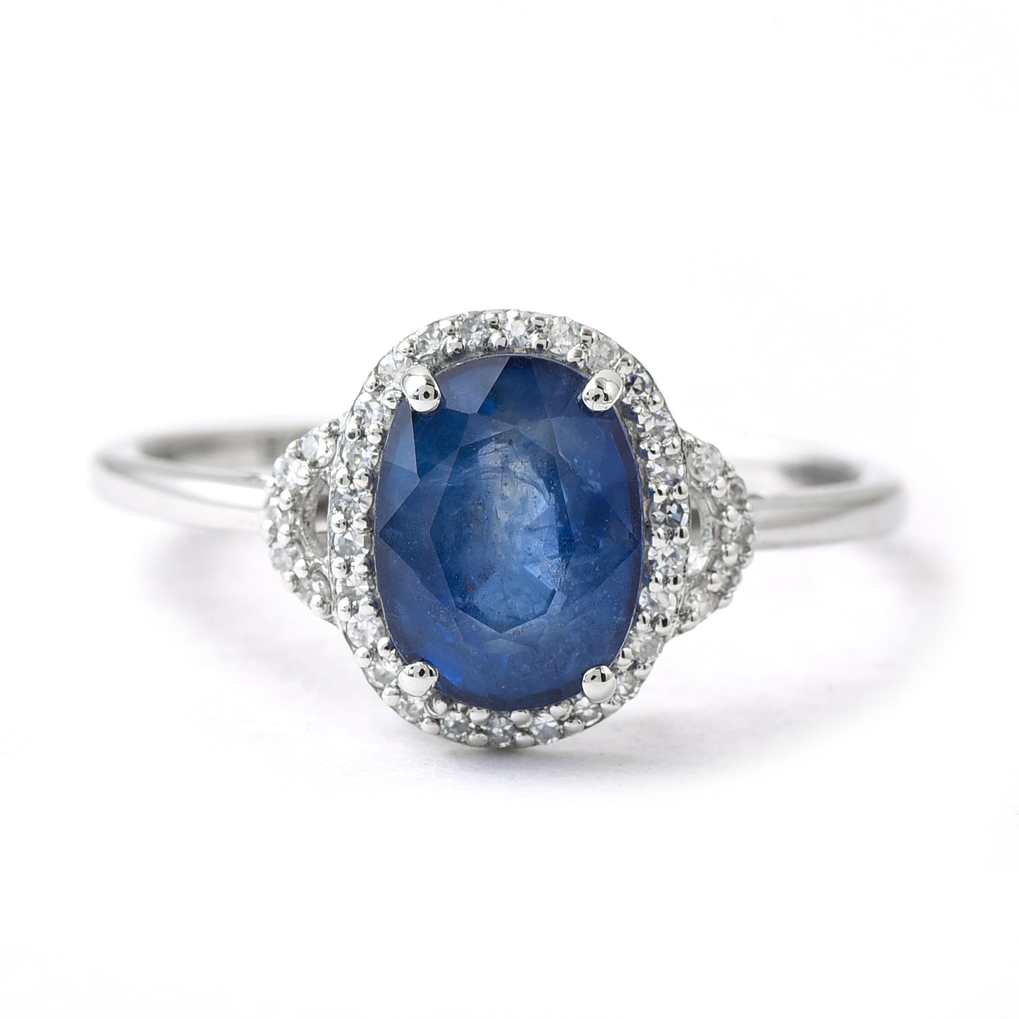 2.49 Ct Oval Mixed Cut Natural Sapphire 950 Platinum Ring