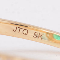 1.08 Ct Oval Emerald 9K Gold Ring