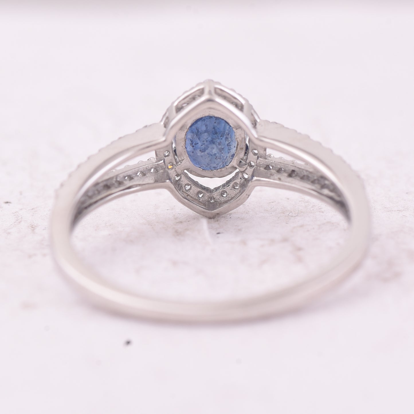 1.22 Ct Oval Mixed Cut Natural Sapphire 950 Platinum Ring