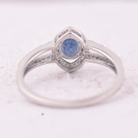 1.22 Ct Oval Mixed Cut Natural Sapphire 950 Platinum Ring