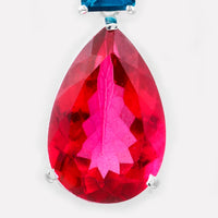 15.77 Ct Pear Pink Topaz, Paraiba Topaz, 925 Sterling Silver Pendant