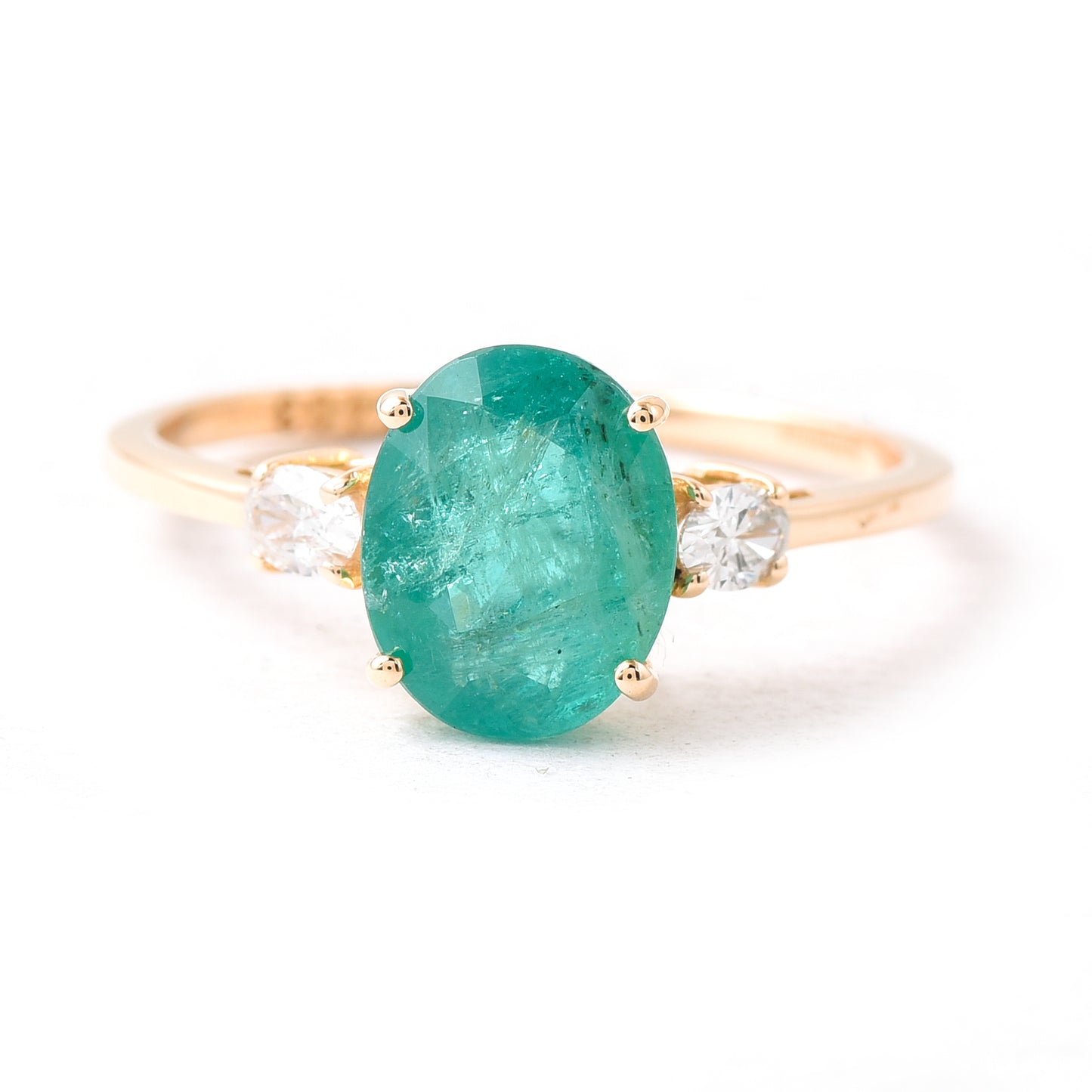 2.06 Ct Oval Emerald 14K Gold Ring