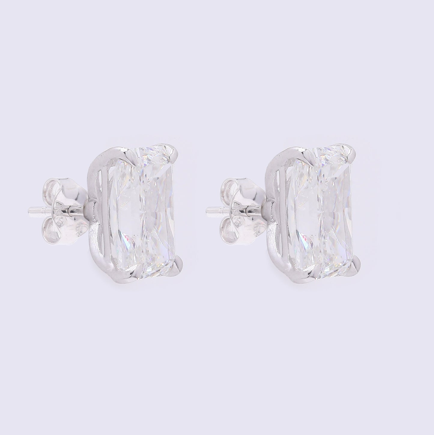 3.86 Carats Lab Grown Diamond 14K Gold Earrings