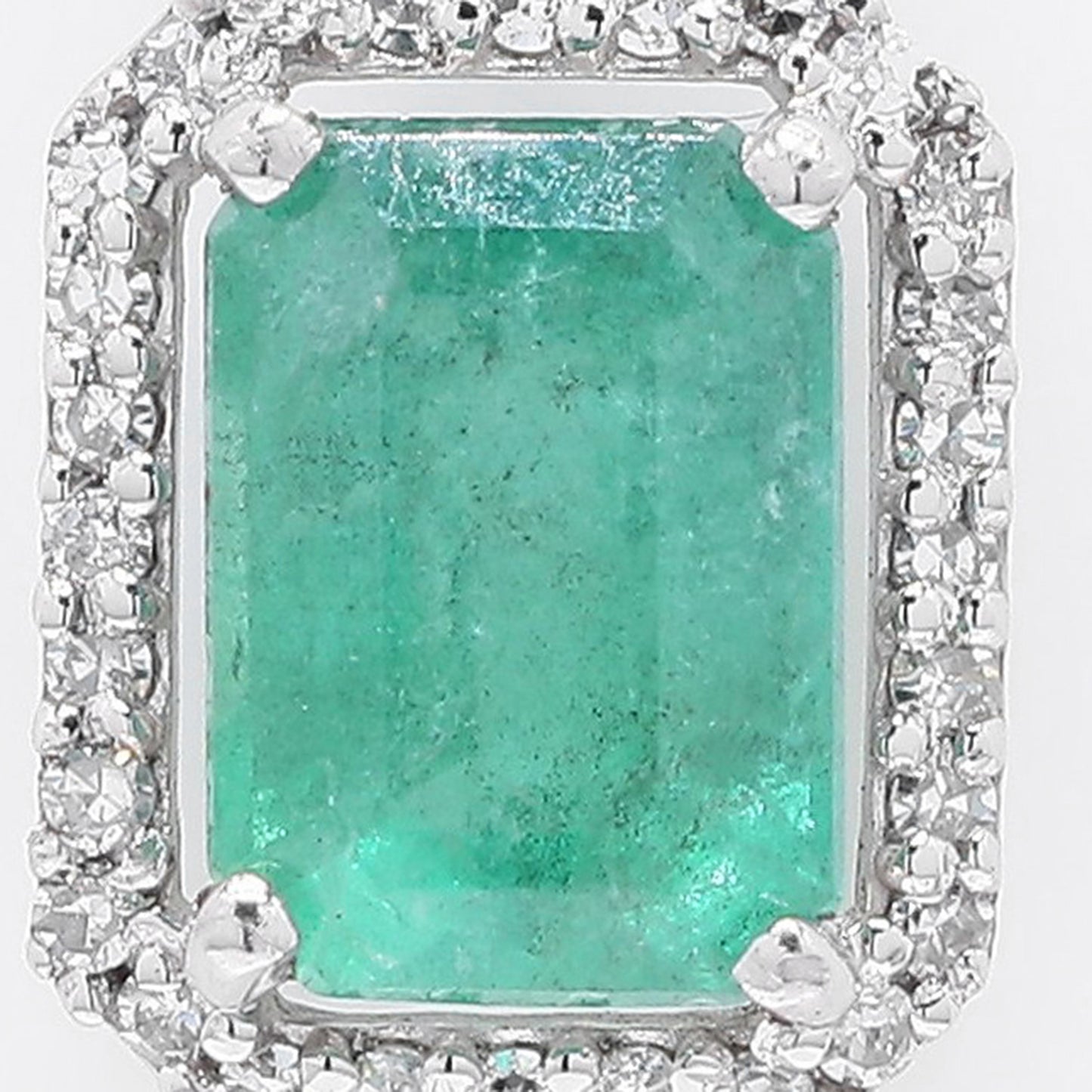 1.12 Ct Octagon Step Cut Natural Emerald 950 Platinum Pendant