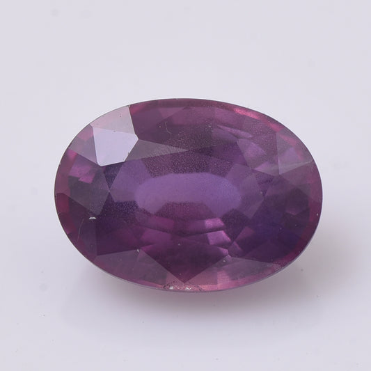 1.23 Natural Corundum Purple Sapphire Oval Mixed Cut Gemstone